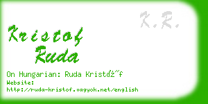 kristof ruda business card